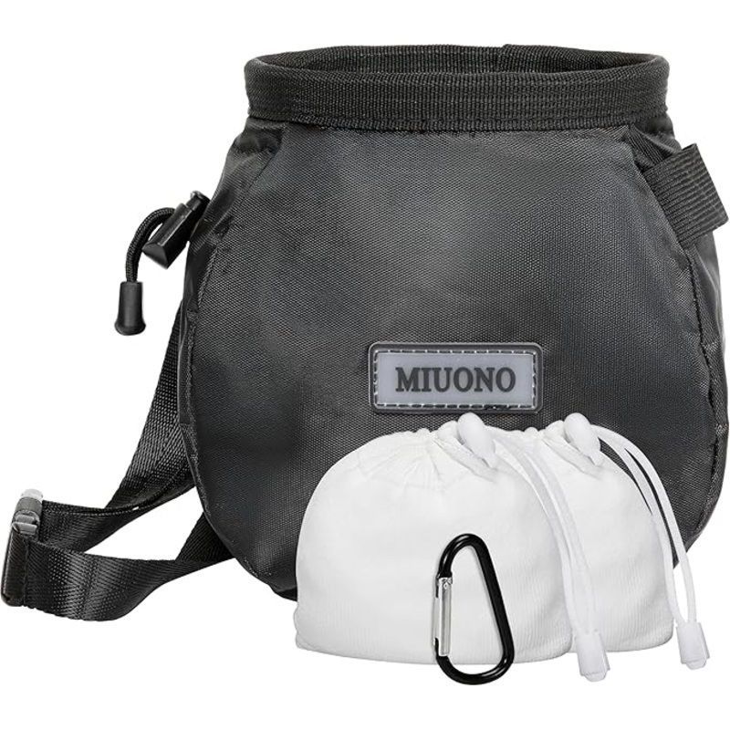 Chalk Bag with 2 Chalk Balls, Belt, Carabiner Clip, Brush Loop and Zippered Pocket for Climbing, Bouldering, Gymnastics, Cross Fit and Lifting
