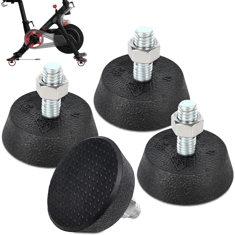 (4 Pack) Leveling Screw Foot Pads for Peloton Exercise Bike