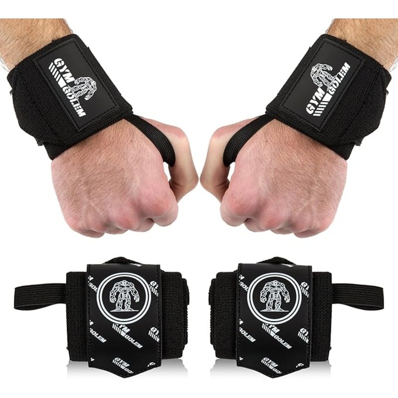 Black Weight Lifting Wrist Wraps