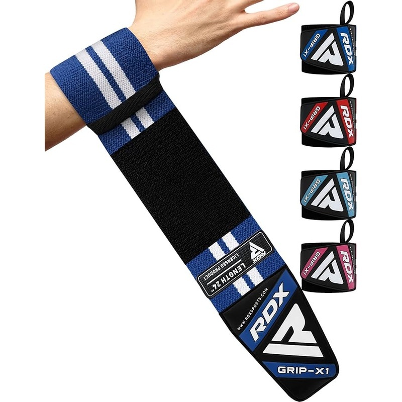 RDX Weight Lifting Wrist Support Wraps, 36 24 18 Professional Grade Elasticated Cotton Straps, Gym Fitness Workout Strength Training Bodybuilding Powerlifting Deadlifting Calisthenics, Men Women