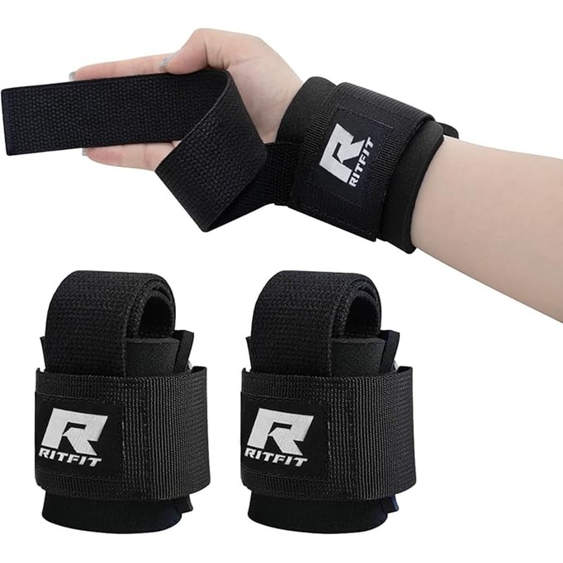 RitFit Lifting Wraps, Wrist Straps for Weightlifting, Wrist Support for Working Out, Bodybuilding, MMA, Powerlifting, Strength Training, Men & Women