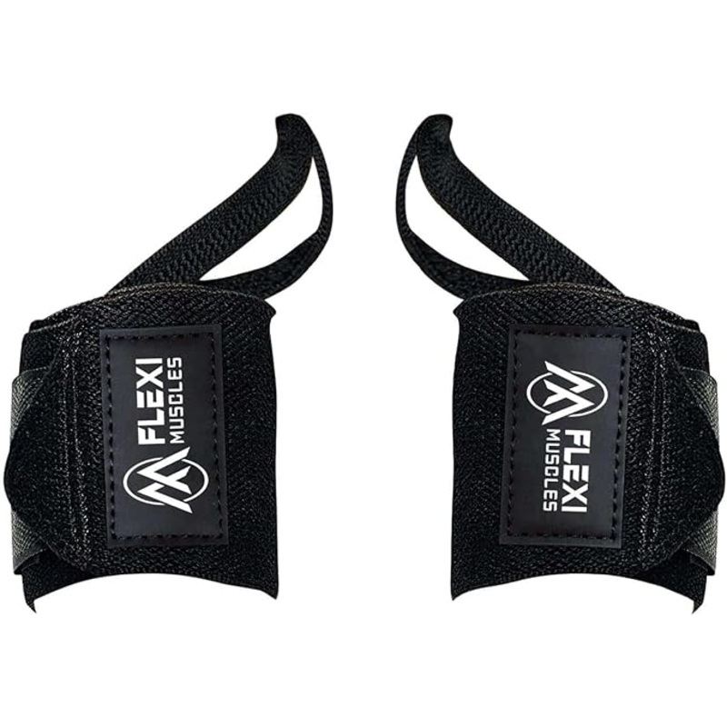 Wrist Wraps for Weightlifting (1 Pair) Heavy-Duty Wrist Straps with Thumb Loops